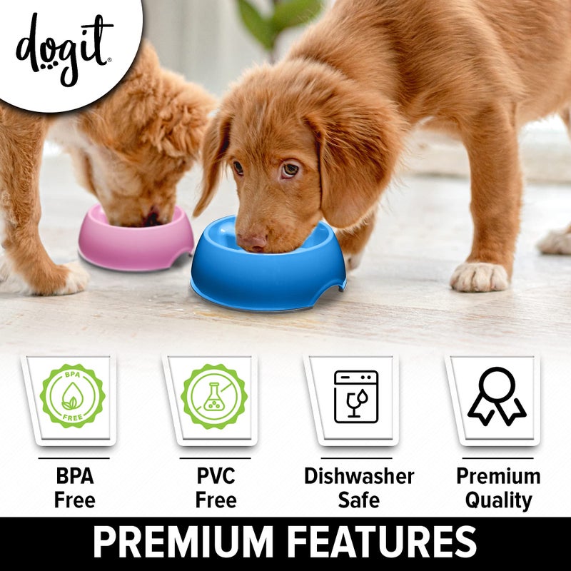 Dogit Dog Bowl Slow Feeder for Wet or Dry Dog Food, Go Slow Anti-Gulping Dog Dish, Blue, S - Image 5